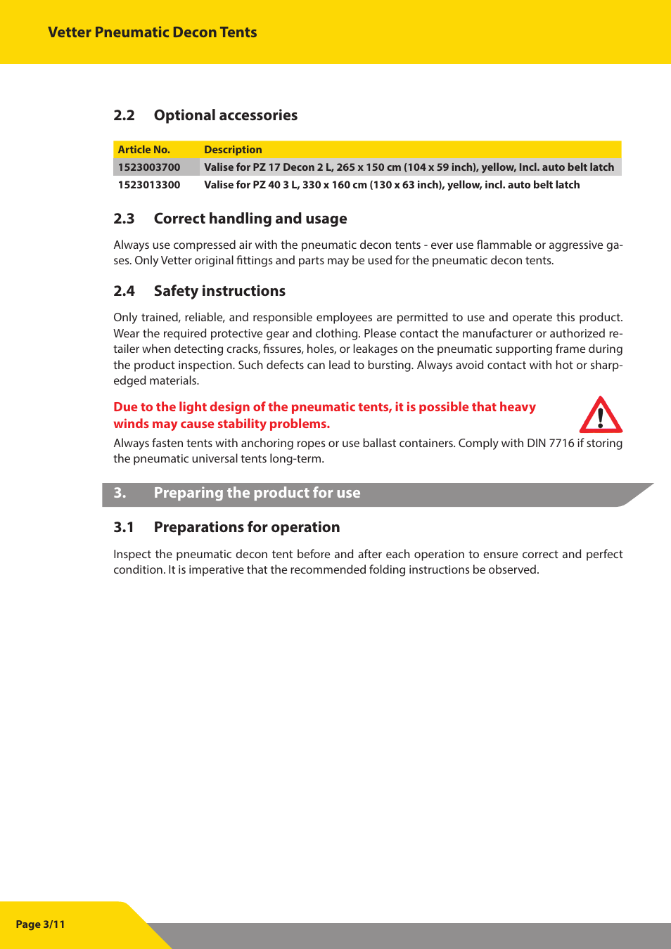 Vetter Decon tent User Manual | Page 4 / 12