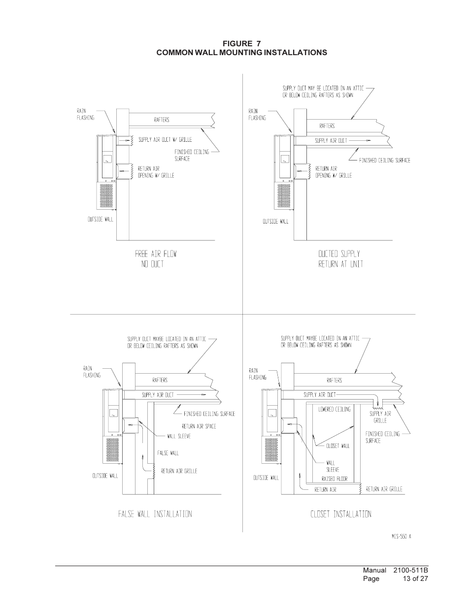 Bard WALL MOUNTED PACKAGE HEAT PUMPS W36H1 User Manual | Page 13 / 27