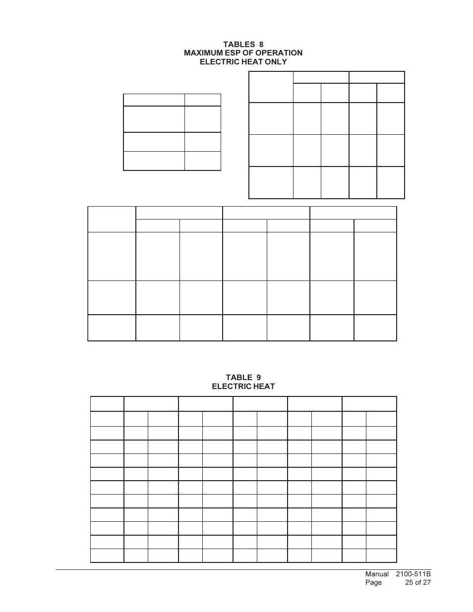 Bard WALL MOUNTED PACKAGE HEAT PUMPS W36H1 User Manual | Page 25 / 27