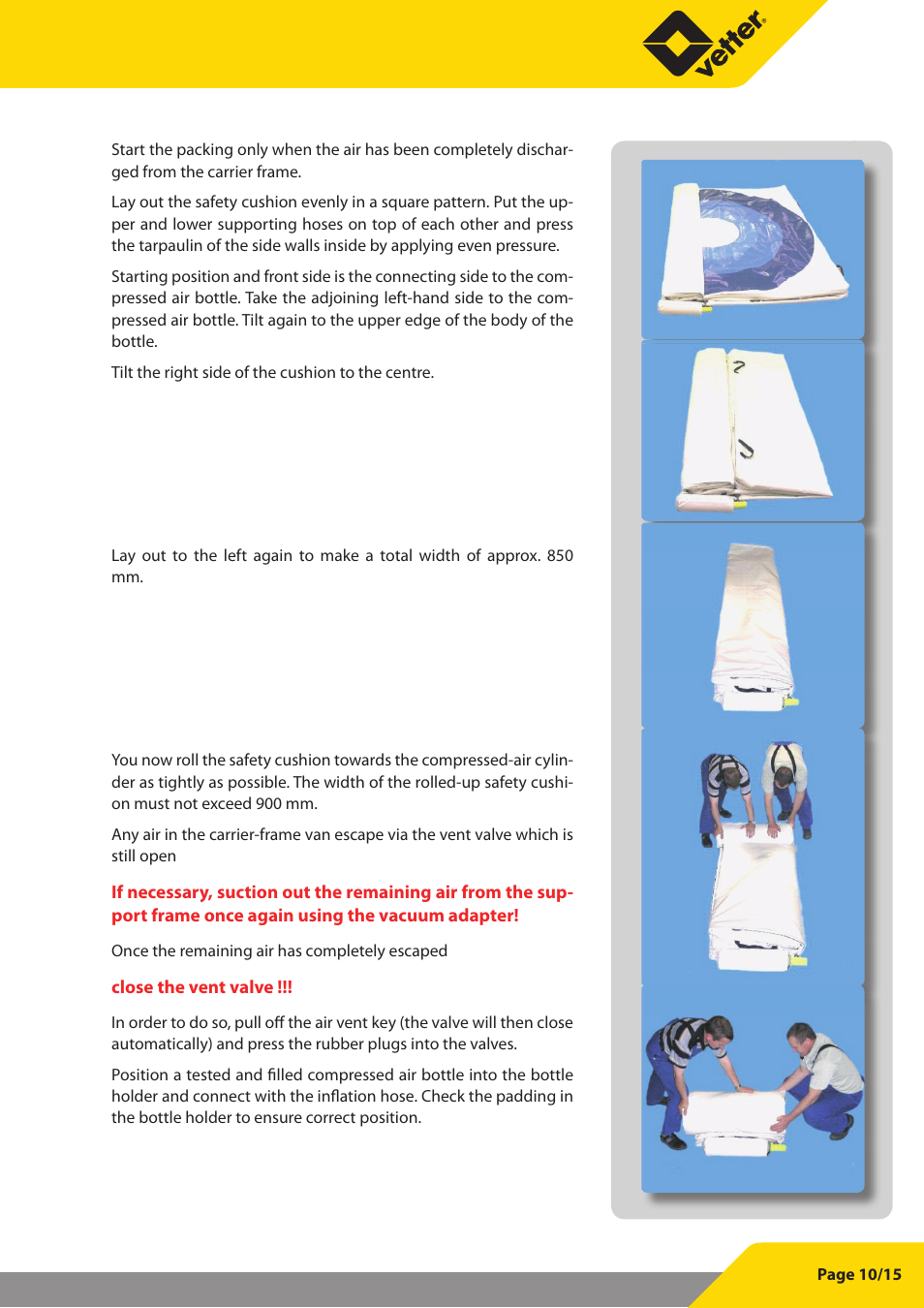 Vetter SP 25 User Manual | Page 11 / 16