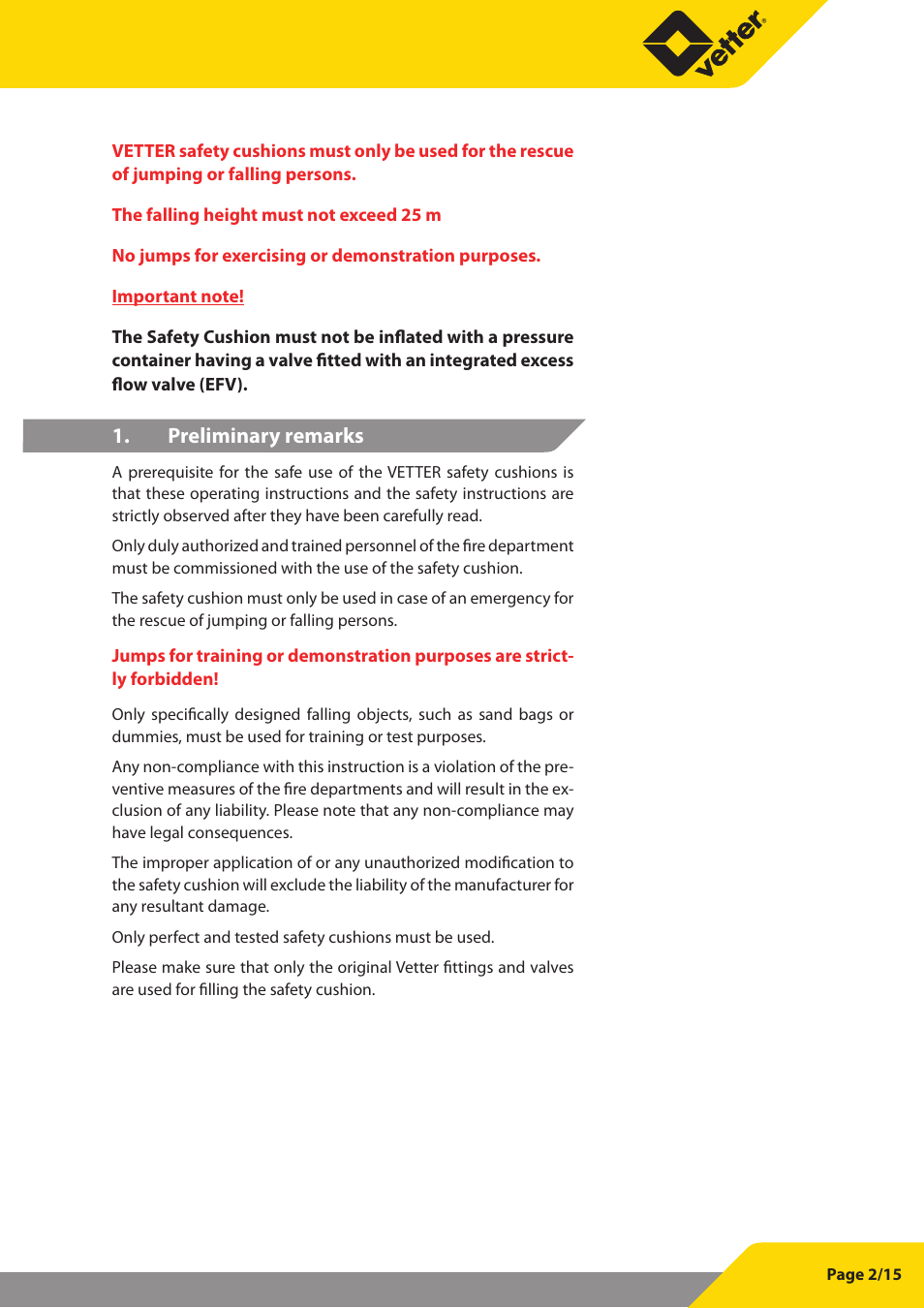 Vetter SP 25 User Manual | Page 3 / 16