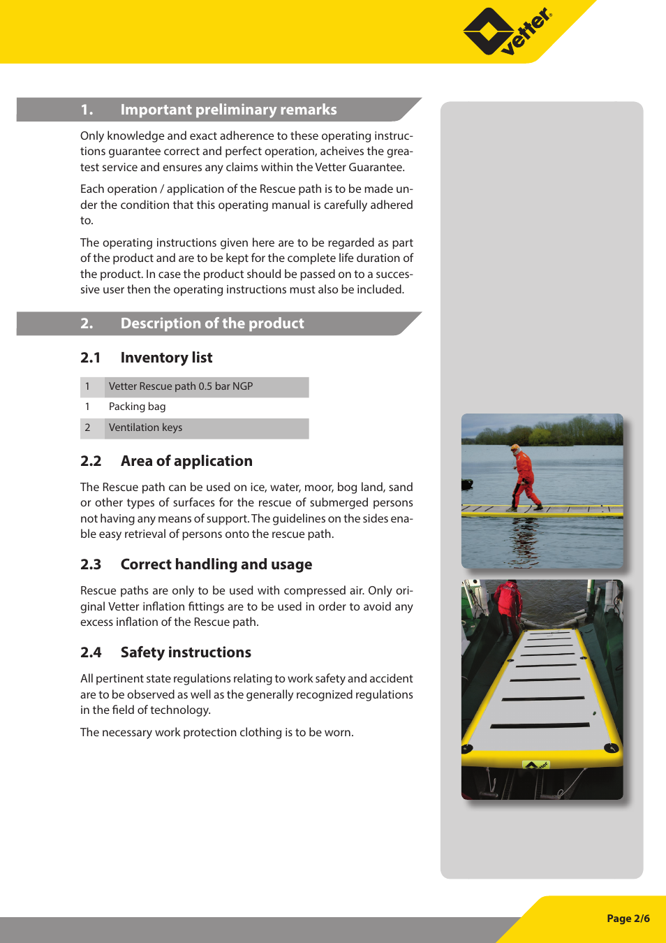 Vetter Rescue paths User Manual | Page 3 / 7