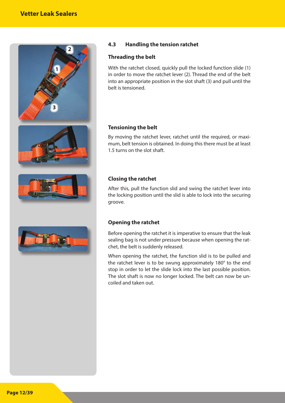 Vetter leak sealers | Vetter Leak sealers User Manual | Page 12 / 39