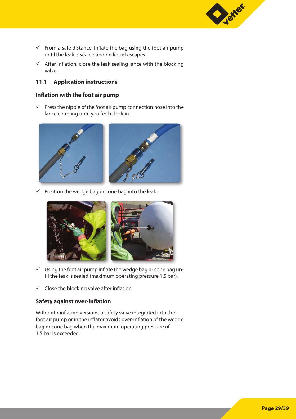Vetter Leak sealers User Manual | Page 29 / 39