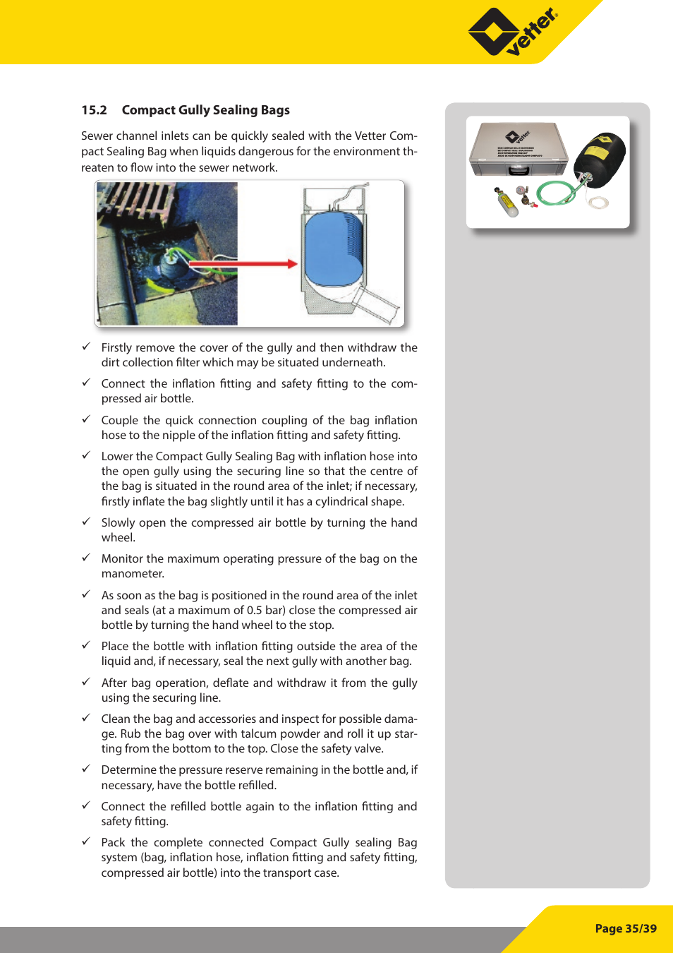 Vetter Leak sealers User Manual | Page 35 / 39