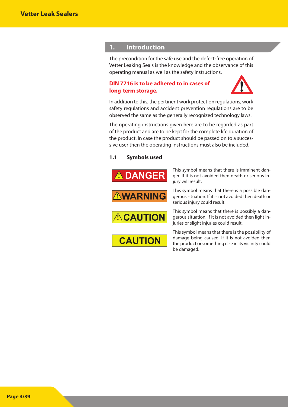 Vetter leak sealers, Introduction | Vetter Leak sealers User Manual | Page 4 / 39