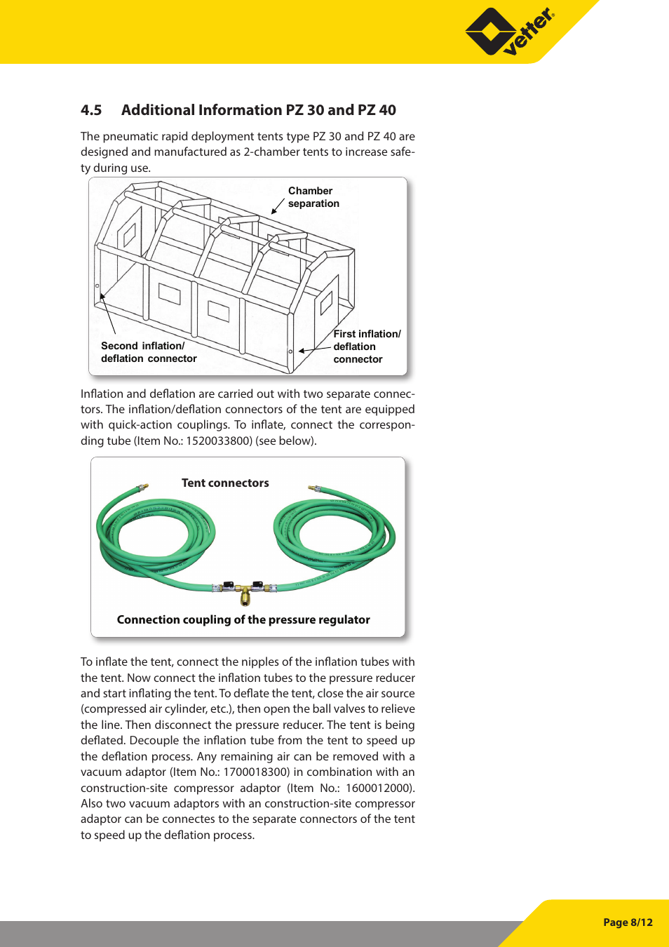 Vetter Universal tents User Manual | Page 9 / 13