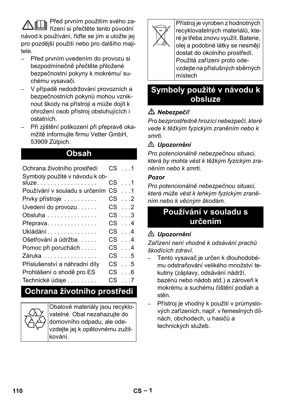 Vetter Mini Permanent Aspirator MPA 2.0 MWF(EU) User Manual | Page 110 / 200