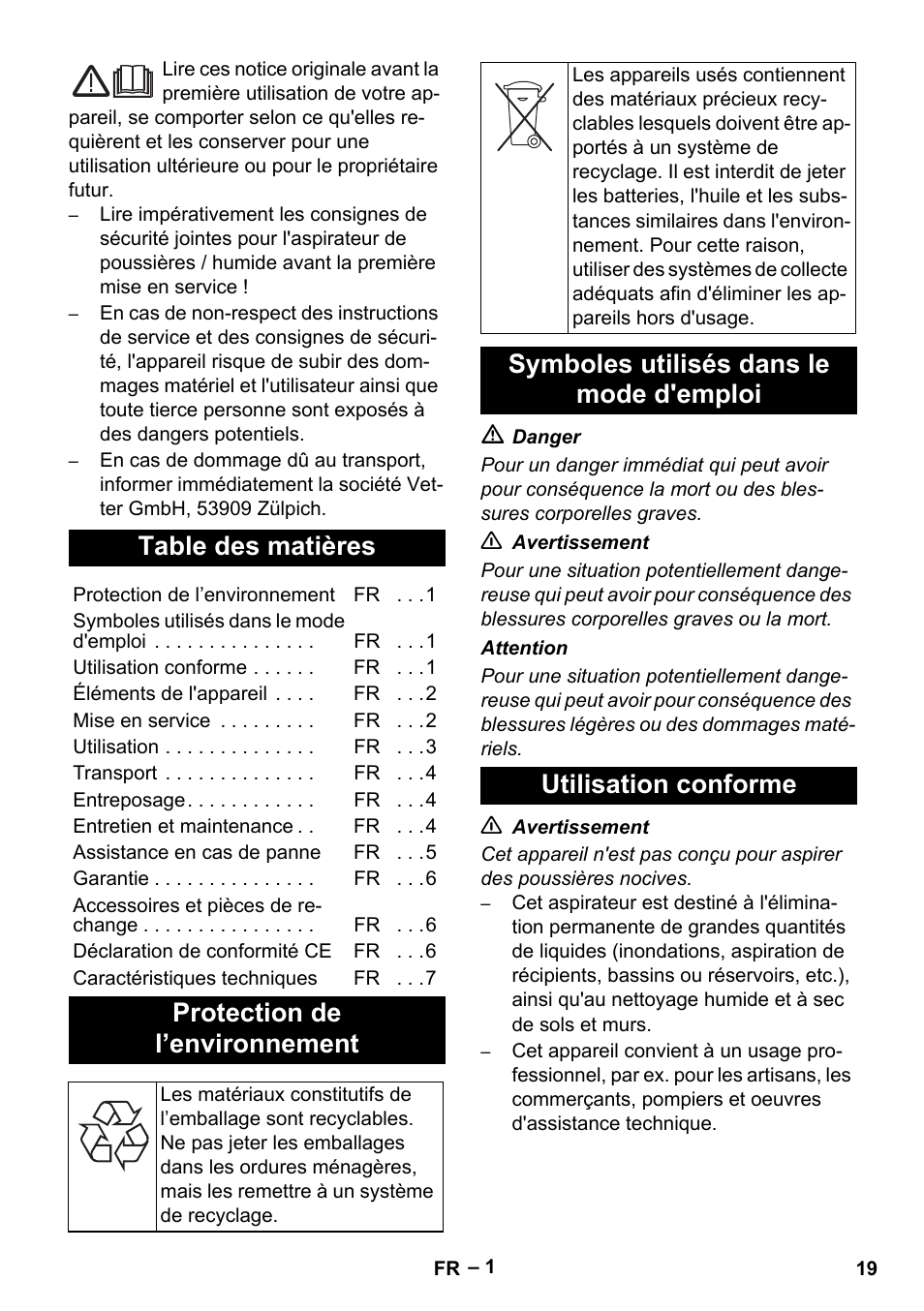 Vetter Mini Permanent Aspirator MPA 2.0 MWF(EU) User Manual | Page 19 / 200