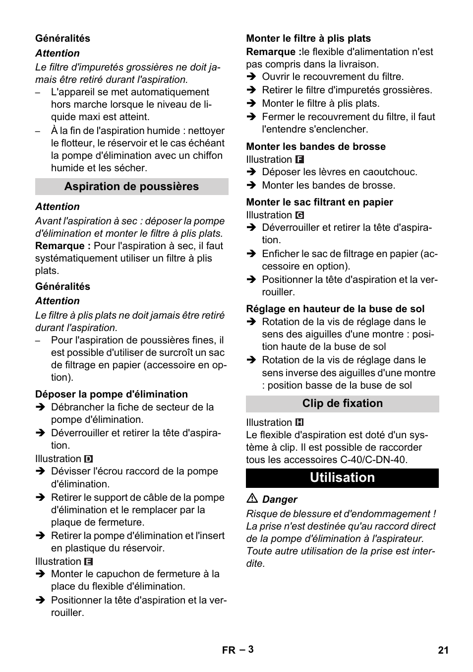 Utilisation | Vetter Mini Permanent Aspirator MPA 2.0 MWF(EU) User Manual | Page 21 / 200