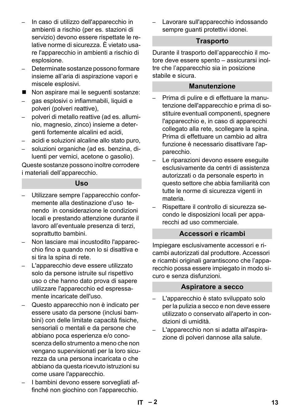 Vetter Mini Permanent Aspirator MPA 2.0 MWF(EU) Safety User Manual | Page 13 / 96