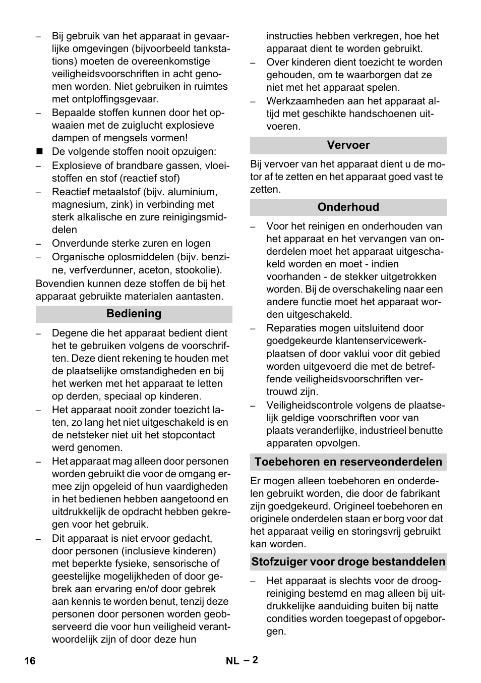 Vetter Mini Permanent Aspirator MPA 2.0 MWF(EU) Safety User Manual | Page 16 / 96
