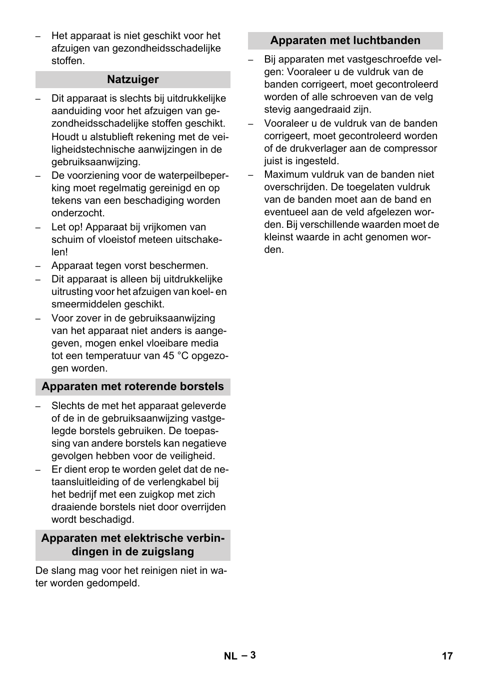 Vetter Mini Permanent Aspirator MPA 2.0 MWF(EU) Safety User Manual | Page 17 / 96