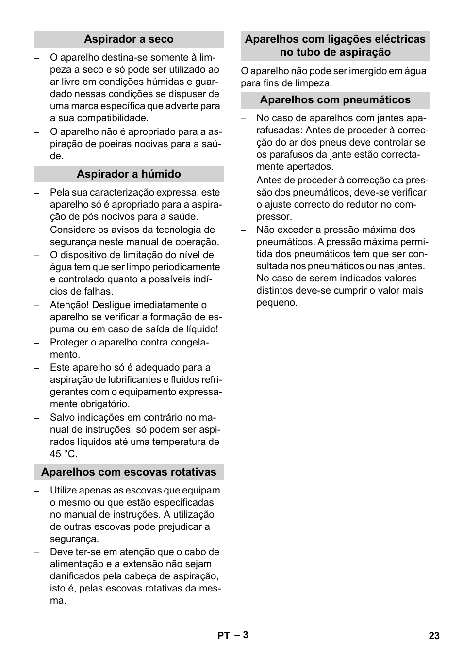 Vetter Mini Permanent Aspirator MPA 2.0 MWF(EU) Safety User Manual | Page 23 / 96