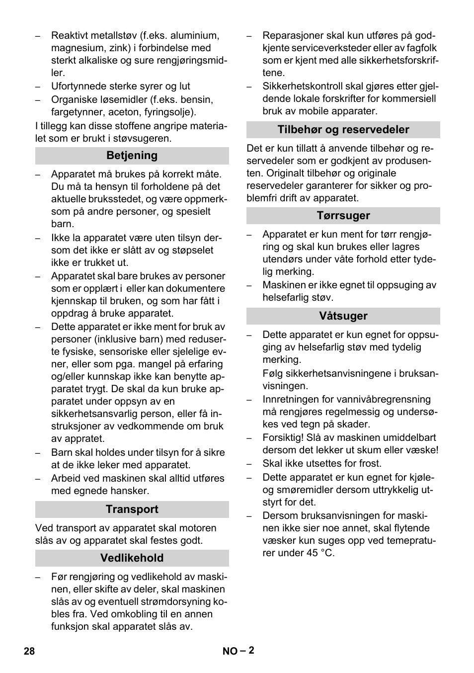 Vetter Mini Permanent Aspirator MPA 2.0 MWF(EU) Safety User Manual | Page 28 / 96