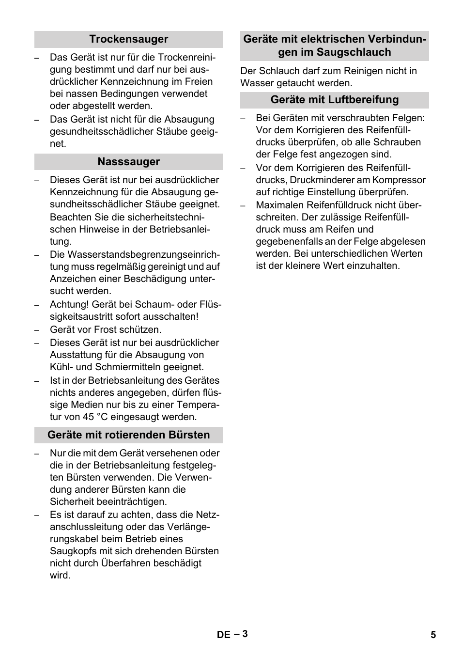 Vetter Mini Permanent Aspirator MPA 2.0 MWF(EU) Safety User Manual | Page 5 / 96
