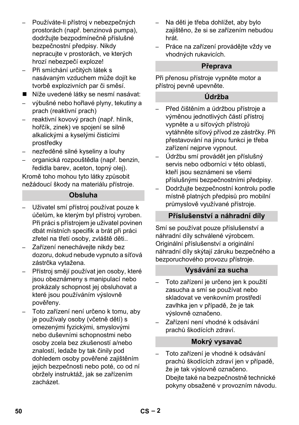 Vetter Mini Permanent Aspirator MPA 2.0 MWF(EU) Safety User Manual | Page 50 / 96