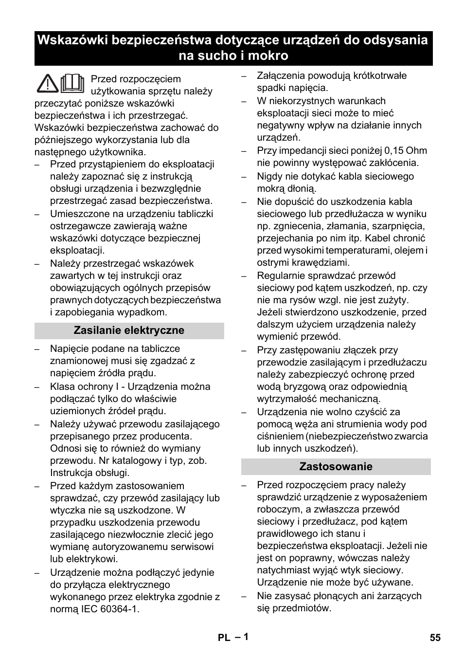 Polski, Hrvatski | Vetter Mini Permanent Aspirator MPA 2.0 MWF(EU) Safety User Manual | Page 55 / 96