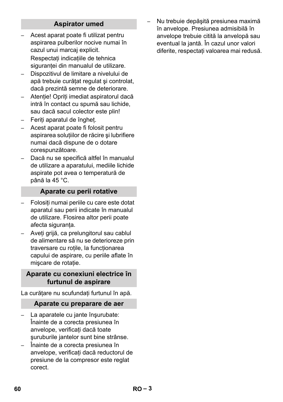 Vetter Mini Permanent Aspirator MPA 2.0 MWF(EU) Safety User Manual | Page 60 / 96