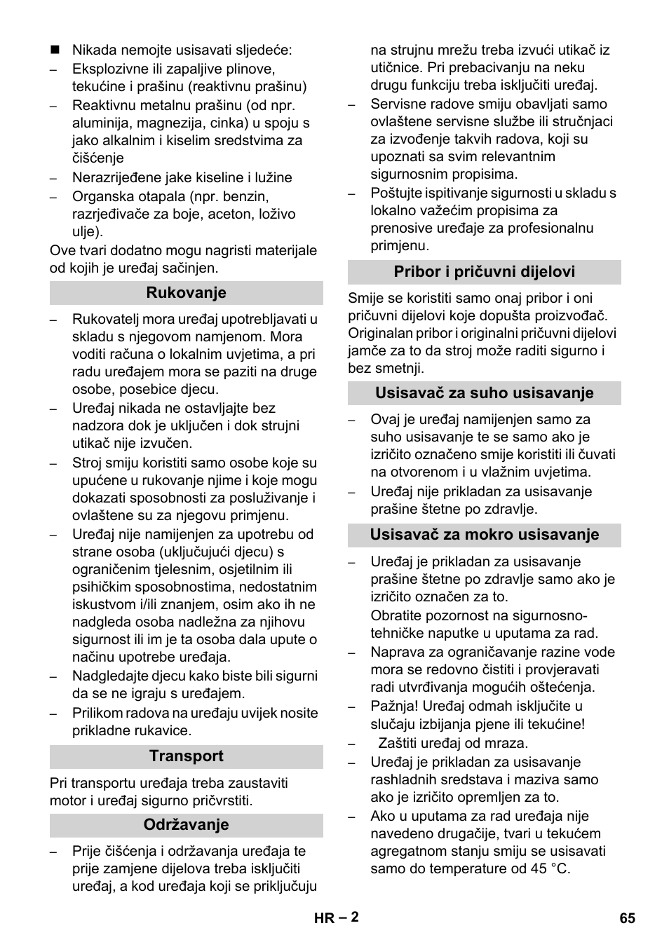 Vetter Mini Permanent Aspirator MPA 2.0 MWF(EU) Safety User Manual | Page 65 / 96