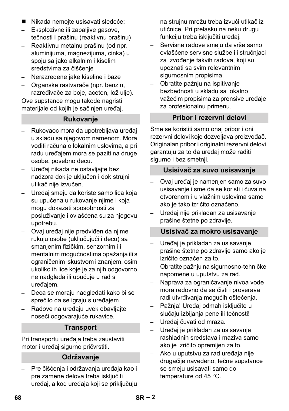 Vetter Mini Permanent Aspirator MPA 2.0 MWF(EU) Safety User Manual | Page 68 / 96