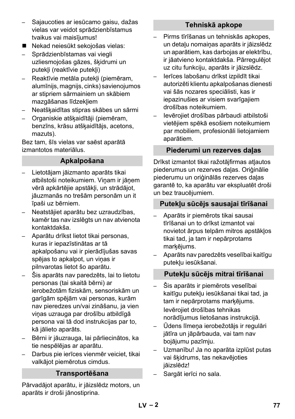 Vetter Mini Permanent Aspirator MPA 2.0 MWF(EU) Safety User Manual | Page 77 / 96