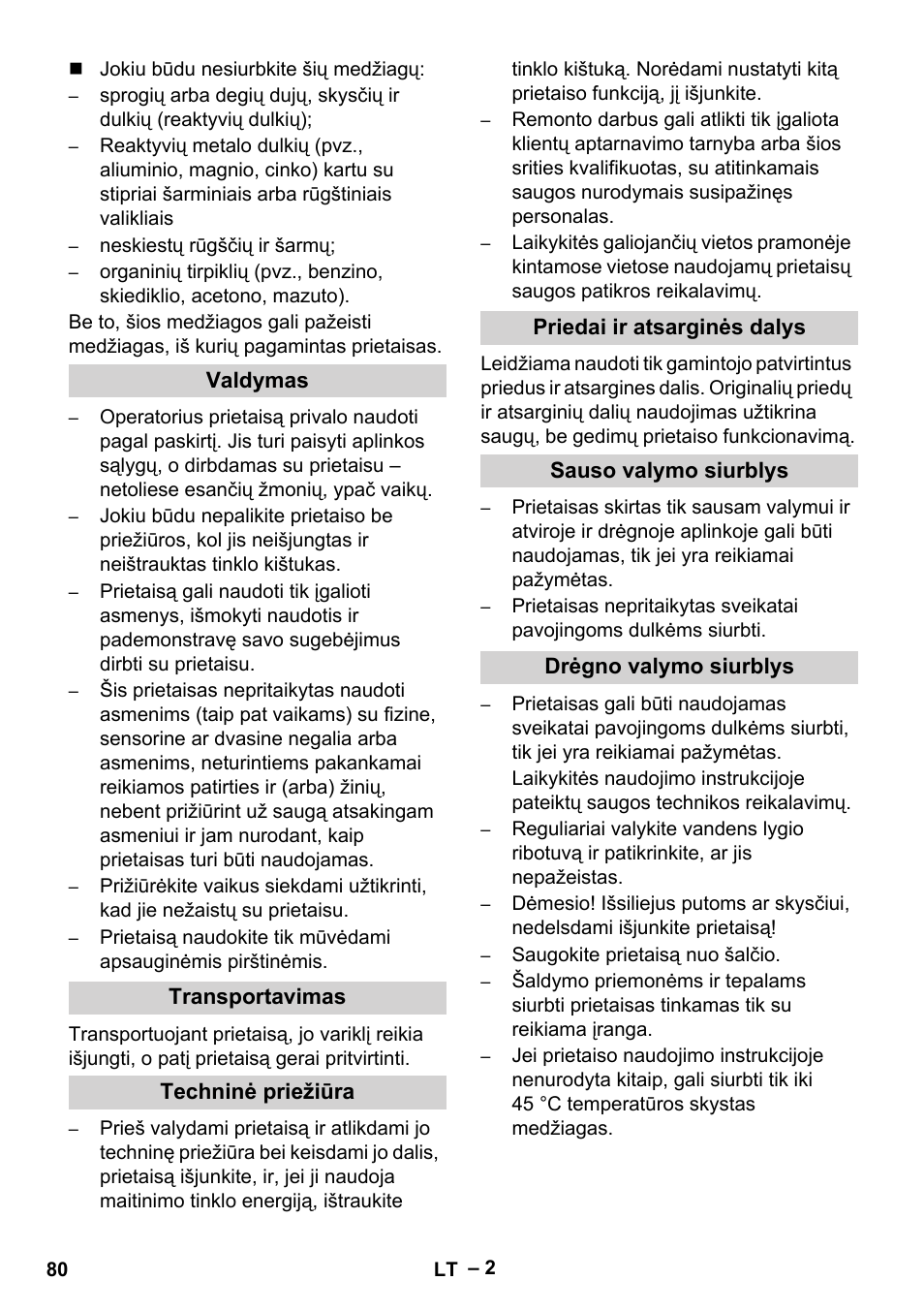 Vetter Mini Permanent Aspirator MPA 2.0 MWF(EU) Safety User Manual | Page 80 / 96