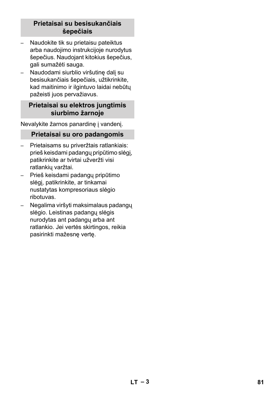 Vetter Mini Permanent Aspirator MPA 2.0 MWF(EU) Safety User Manual | Page 81 / 96