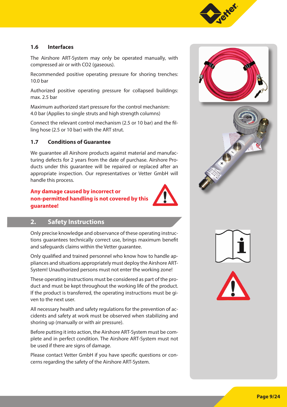 Vetter Struts and Accessories User Manual | Page 9 / 24