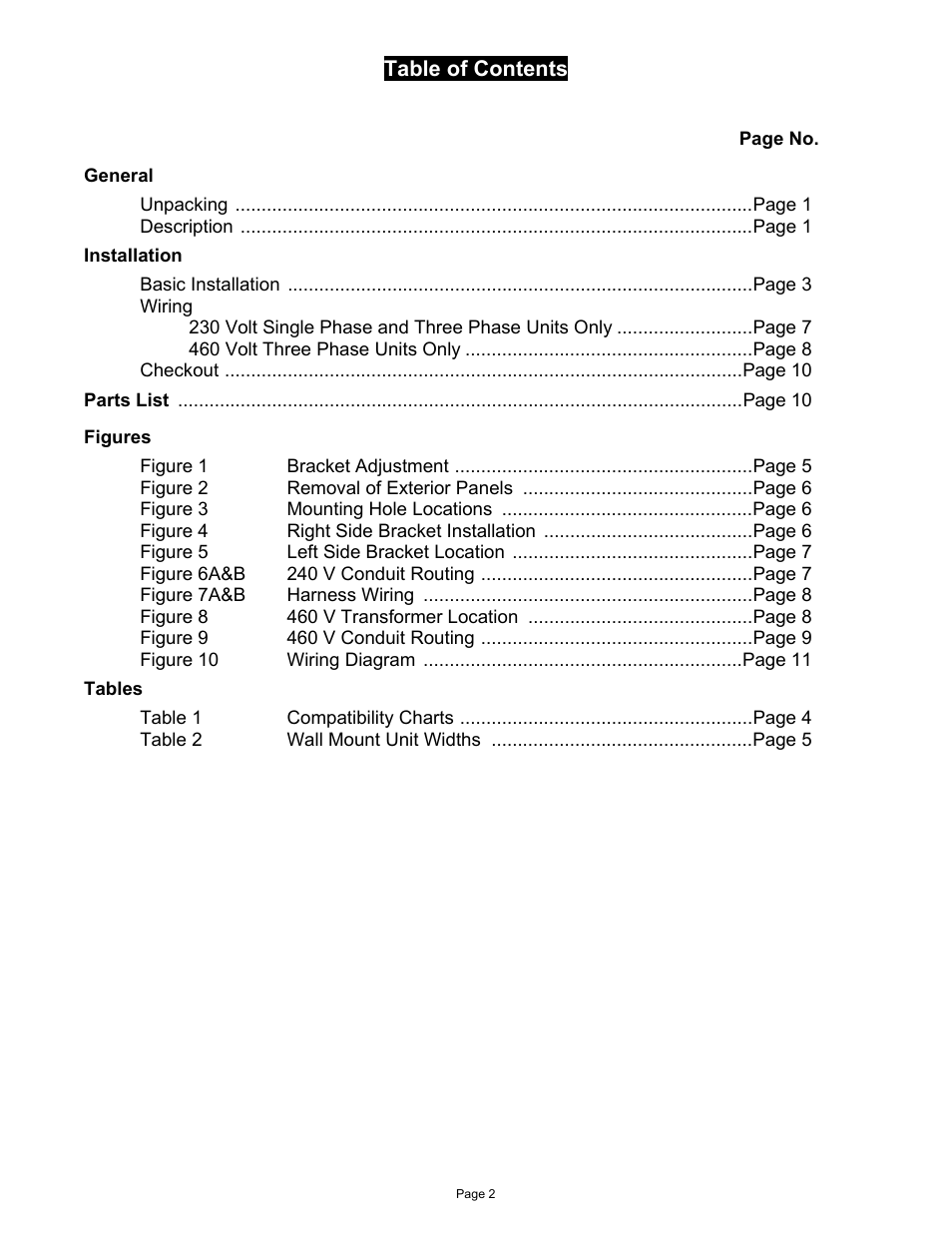 Bard WUVCLP-A User Manual | Page 2 / 12