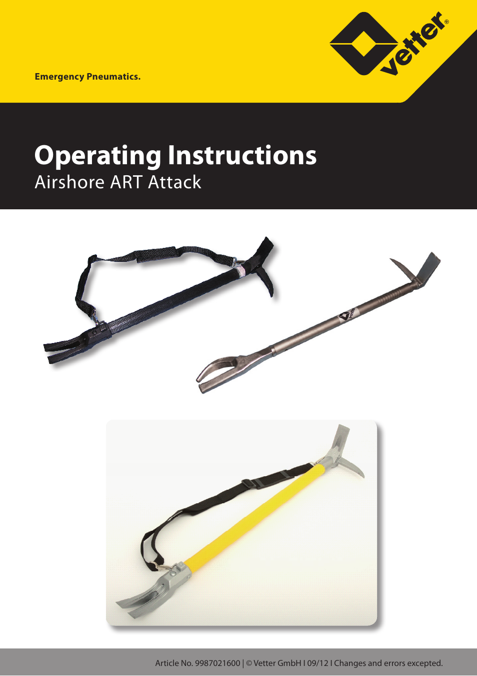 Vetter ART Attack User Manual | 7 pages