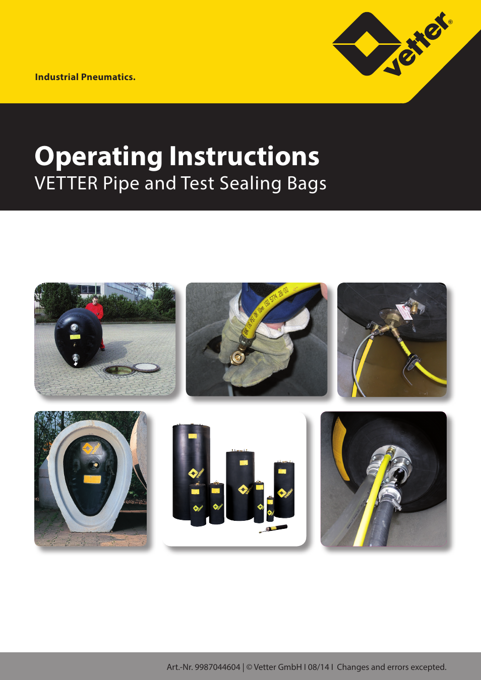 Vetter Pipe and Test Sealing Bags User Manual | 33 pages