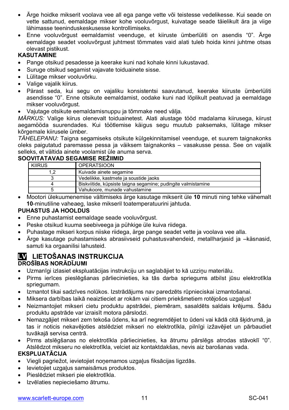 Scarlett SC-041 User Manual | Page 11 / 16