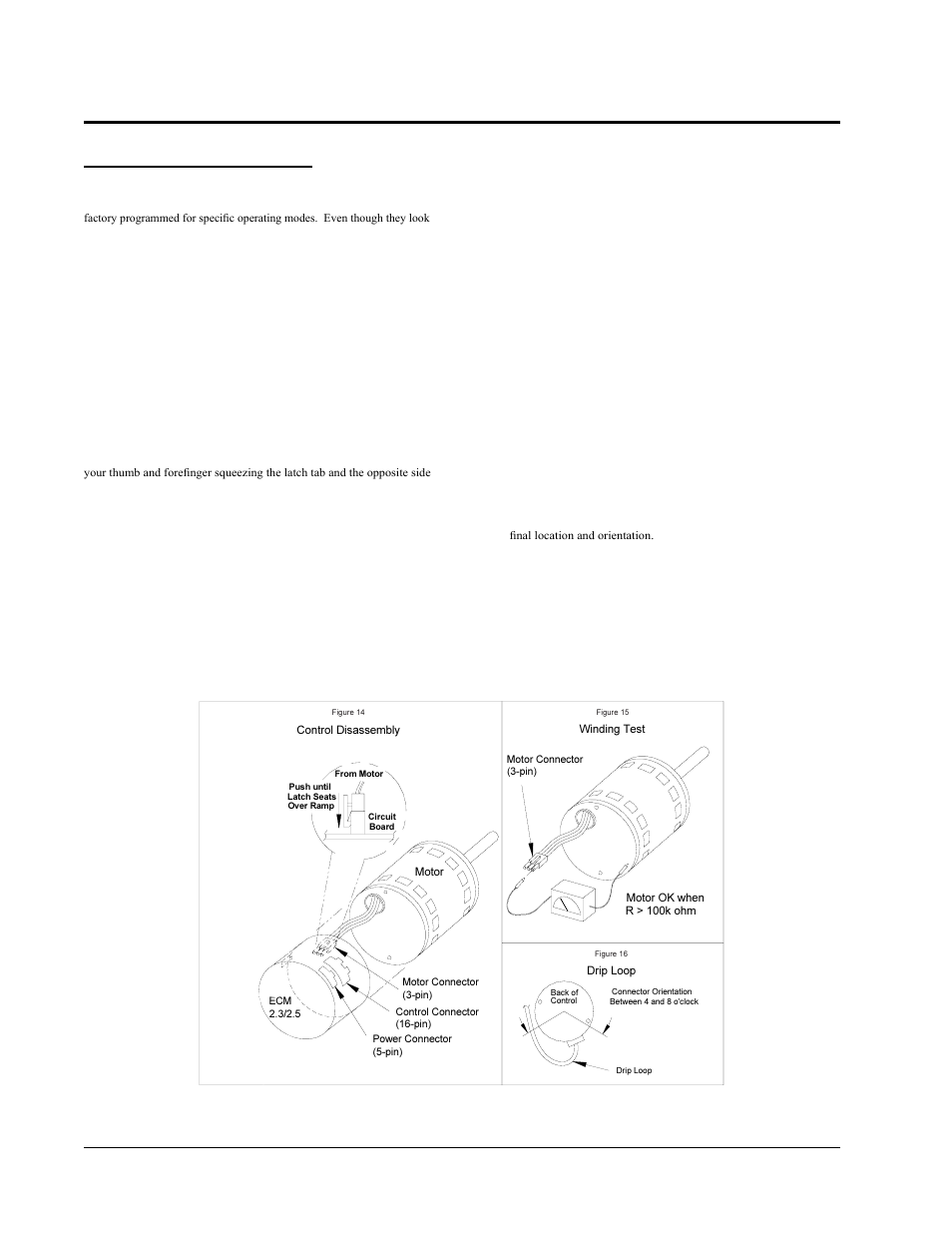 Troubleshooting ge ecm, Motors (cont'd.), Replacing ecm control module | Bard CH4S1 User Manual | Page 28 / 28