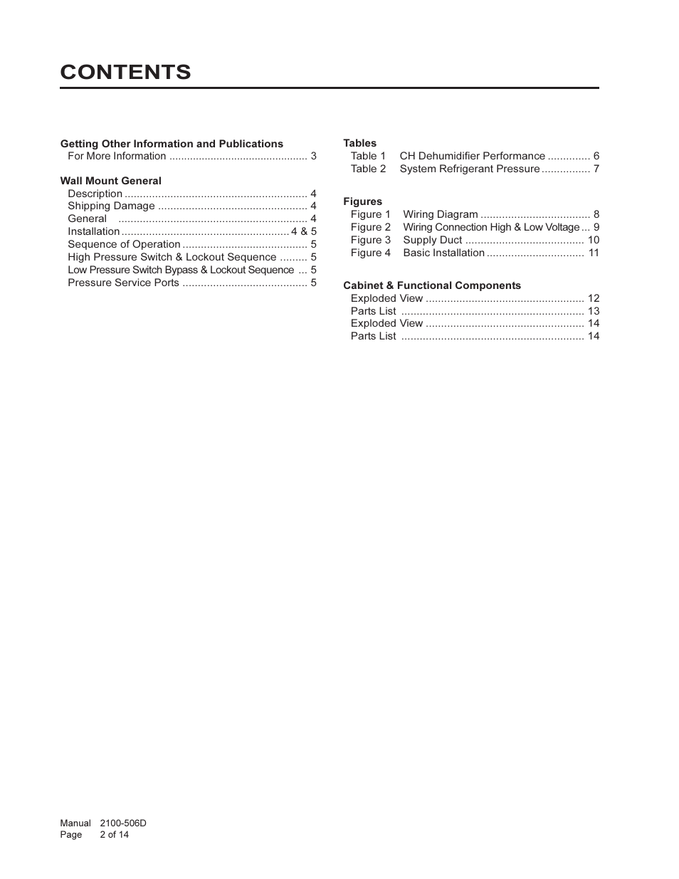 Bard CHDM Dehumidification Module CH3S1 User Manual | Page 2 / 14
