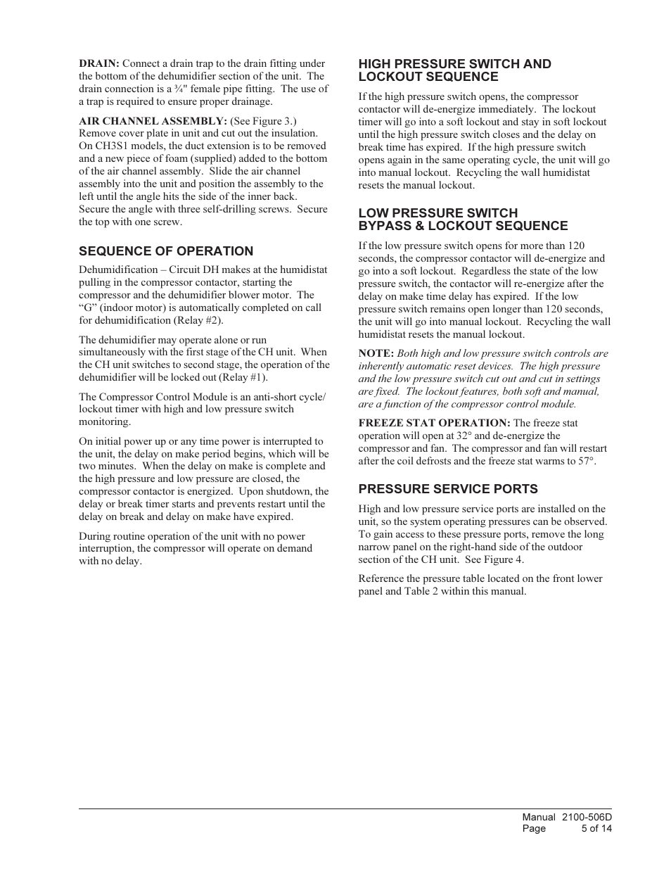 Bard CHDM Dehumidification Module CH3S1 User Manual | Page 5 / 14