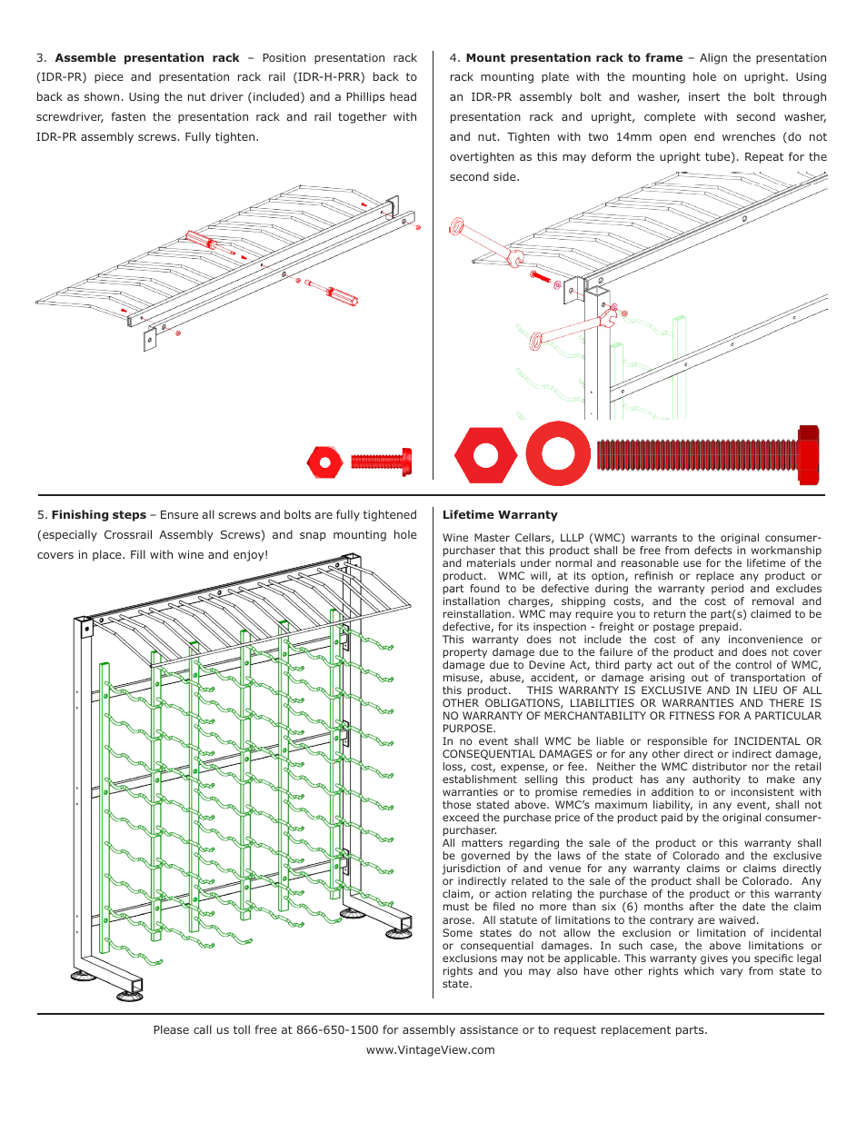 VintageView IDR3-HX - 3 Half Island Display Rack Ext User Manual | Page 2 / 2