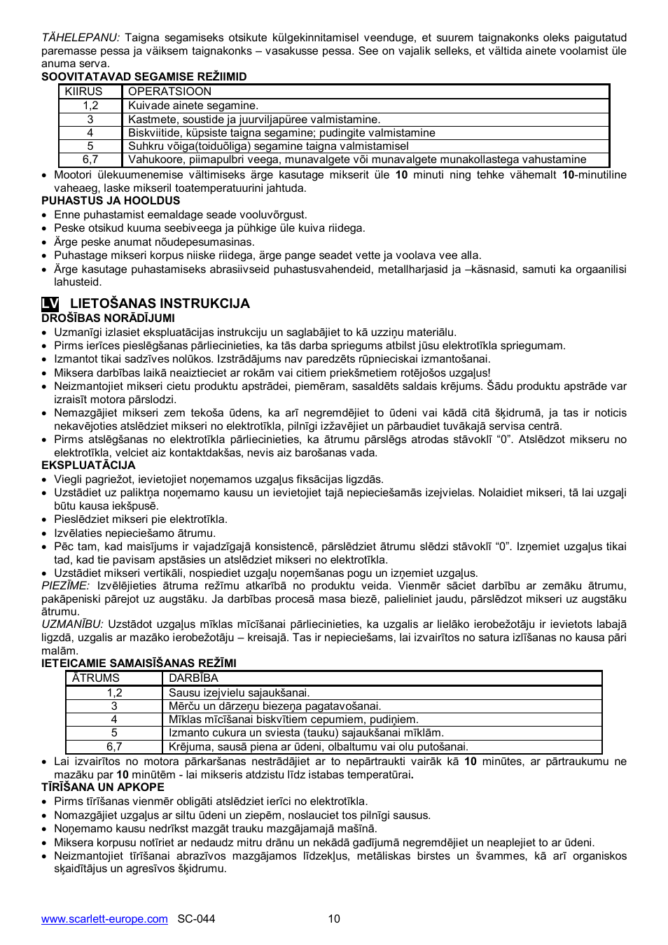 Scarlett SC-044 User Manual | Page 10 / 14