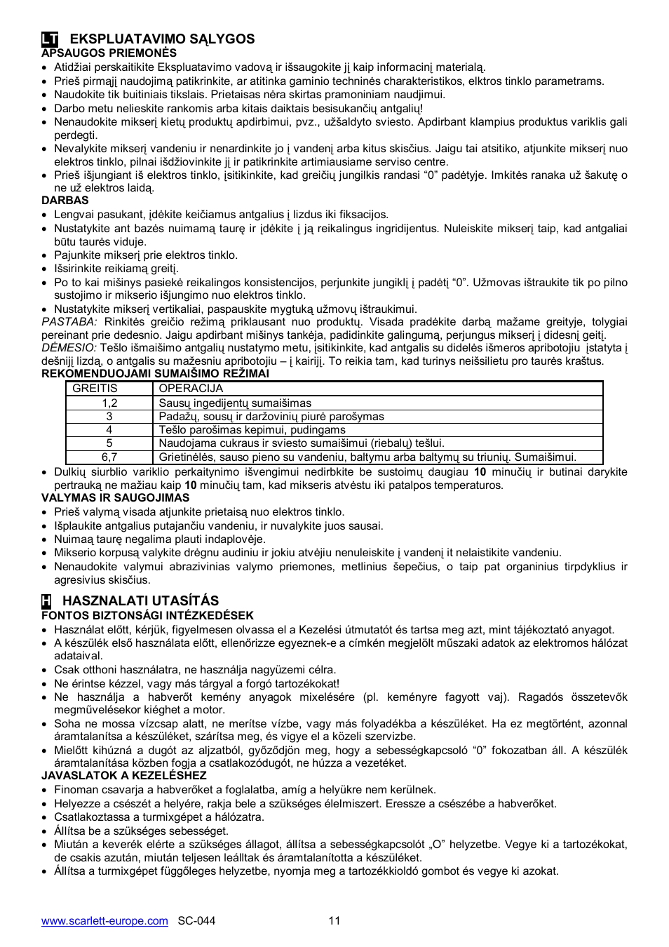 Scarlett SC-044 User Manual | Page 11 / 14