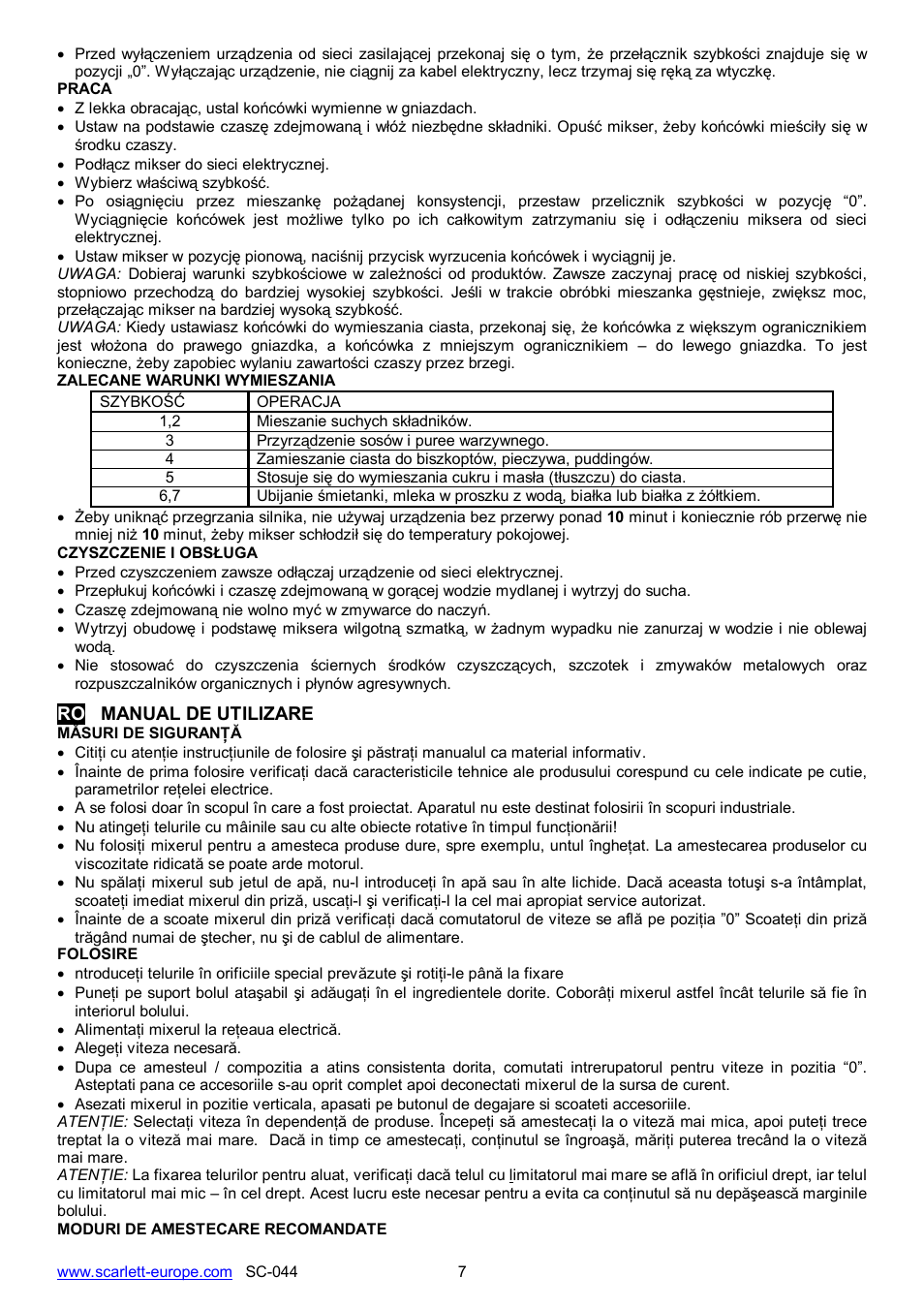 Scarlett SC-044 User Manual | Page 7 / 14