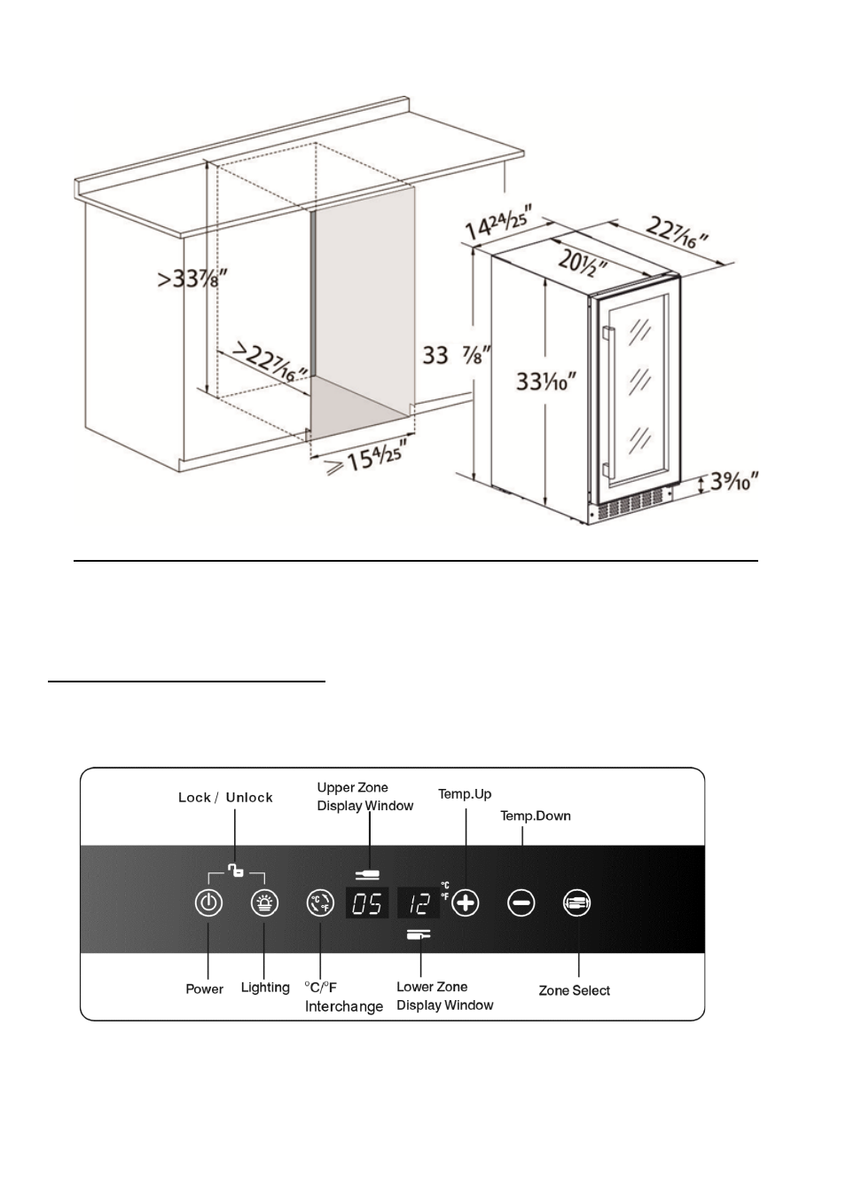 Operating your wine cellar | Vintage Cellars N'FINITY PRO 29 Dual Zone Wine Cellar User Manual | Page 5 / 11