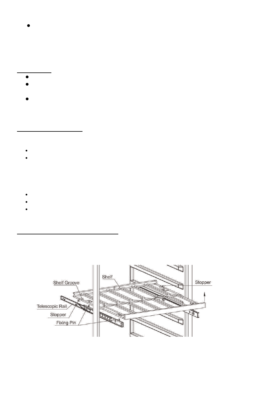 Door lock, Layout and storage, Removing the telescopic shelf | Vintage Cellars N'FINITY PRO HDX 187 Dual Zone Wine Cellar User Manual | Page 8 / 12