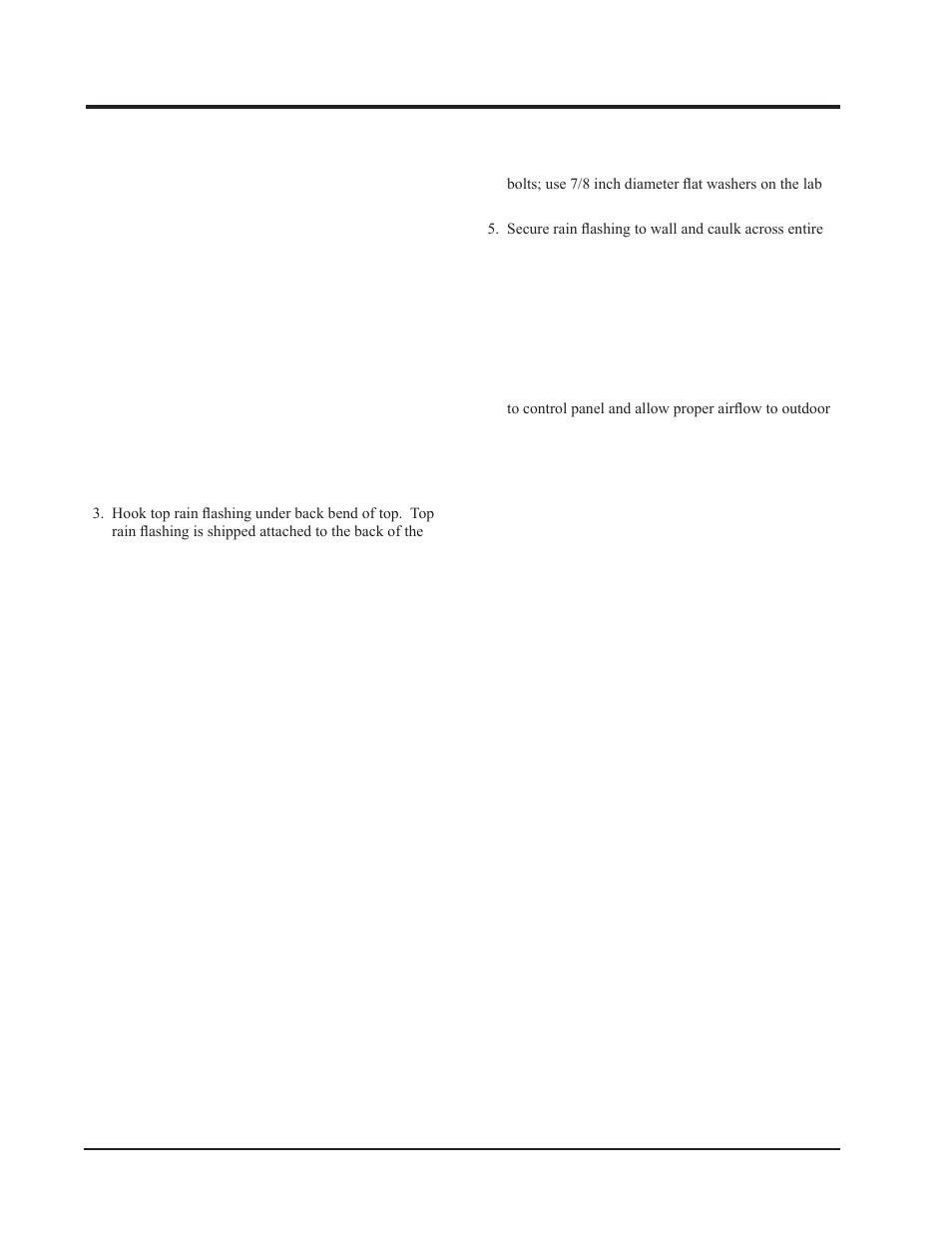 Installation instructions | Bard Wall Mounted Package Air Conditioners W12A2-A User Manual | Page 8 / 17
