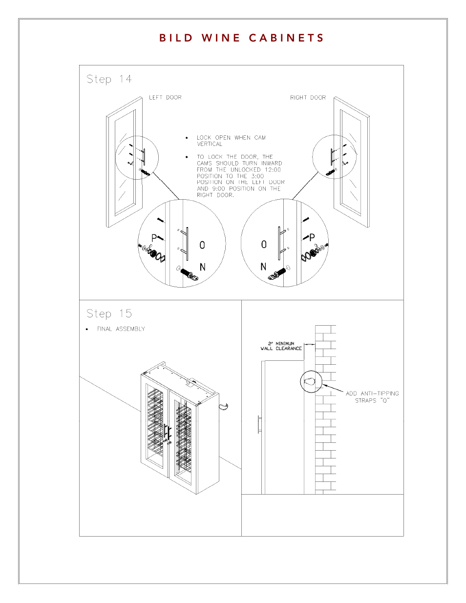 Vintage Cellars LECBILD1800 User Manual | Page 12 / 31