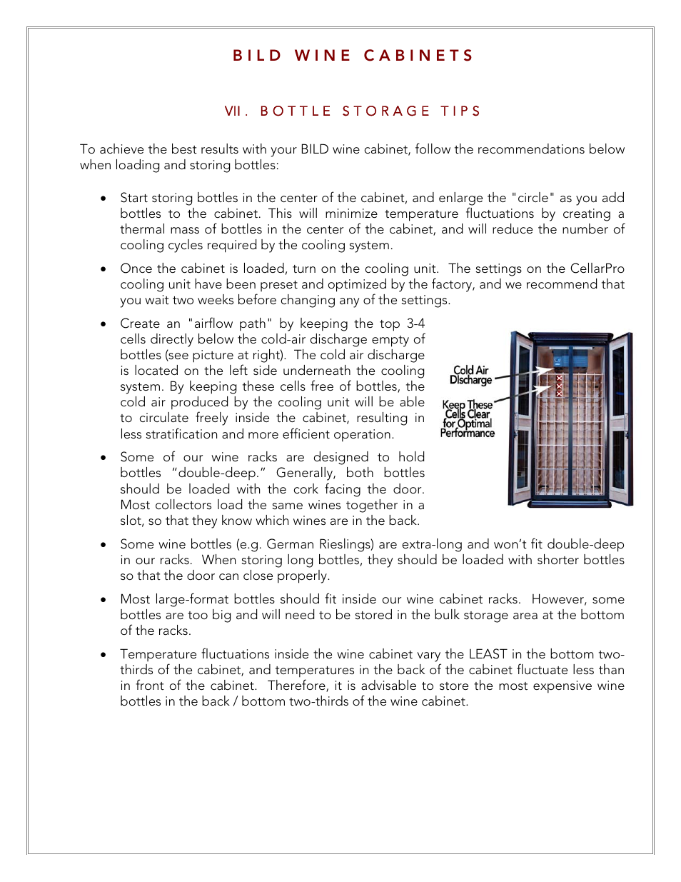 Vintage Cellars LECBILD1800 User Manual | Page 25 / 31