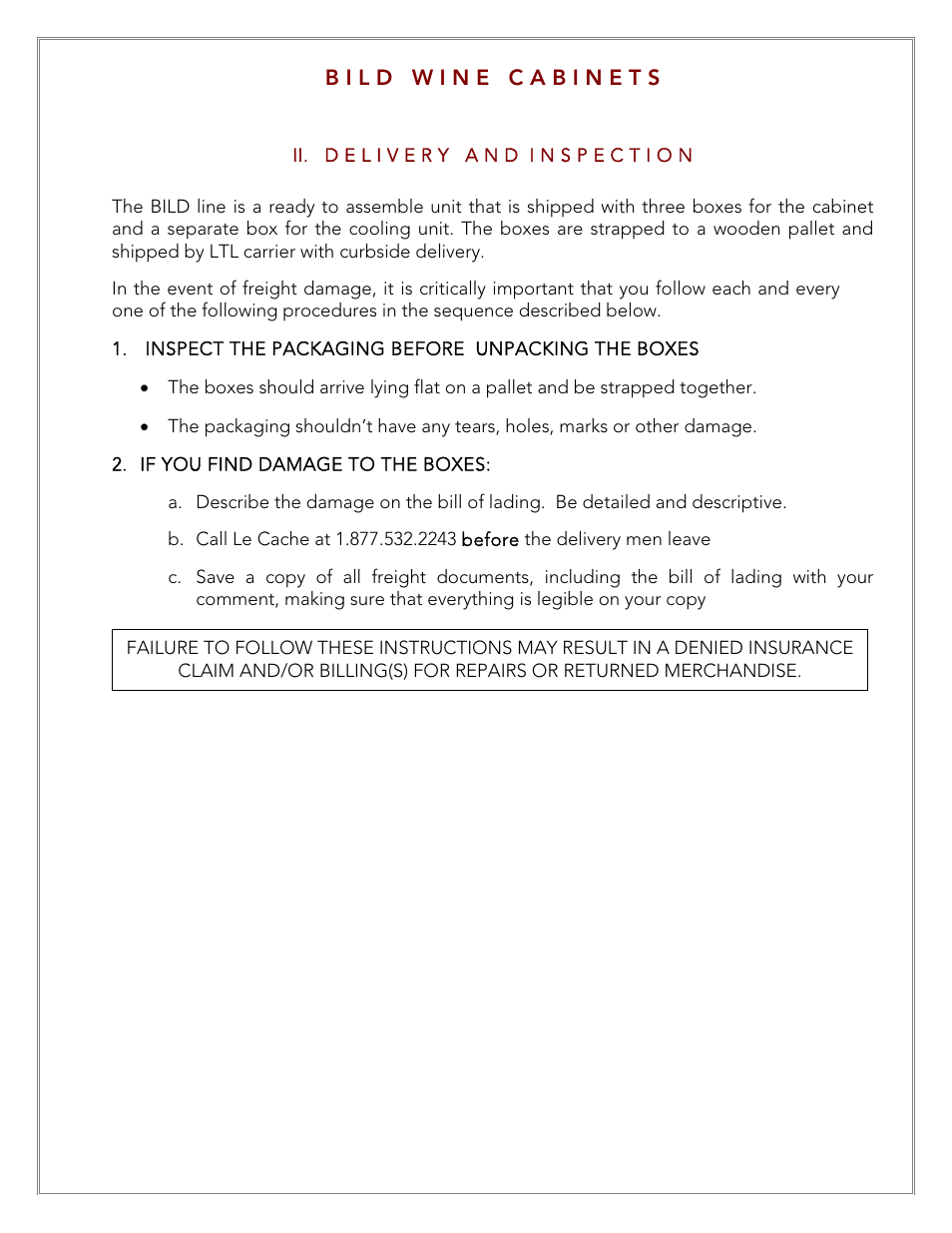 Vintage Cellars LECBILD1800 User Manual | Page 4 / 31
