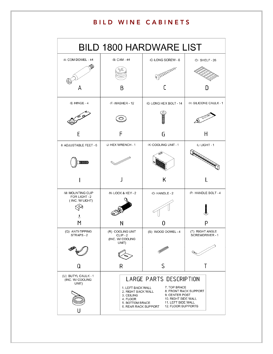 Vintage Cellars LECBILD1800 User Manual | Page 6 / 31