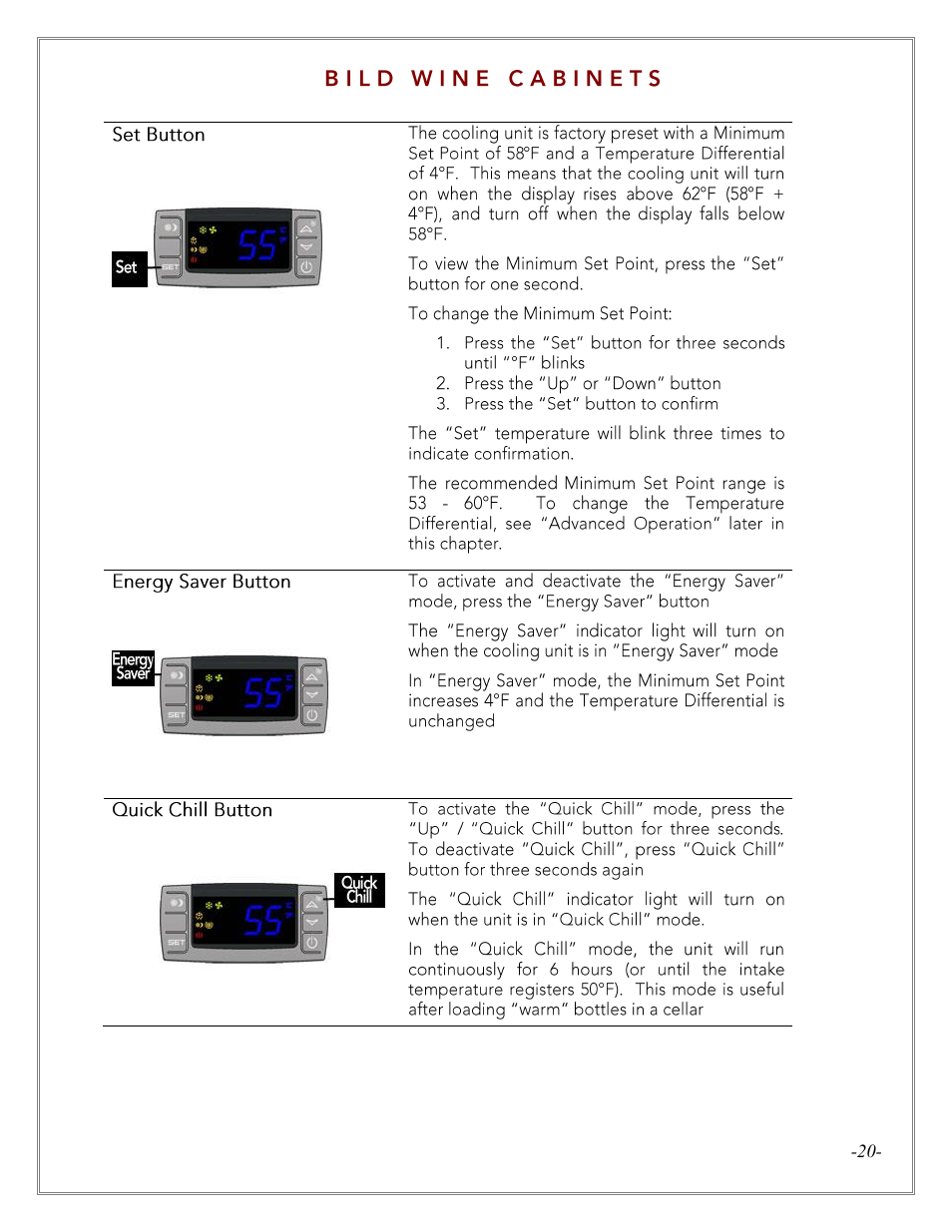 Vintage Cellars LECBILDDARK3000 User Manual | Page 20 / 30