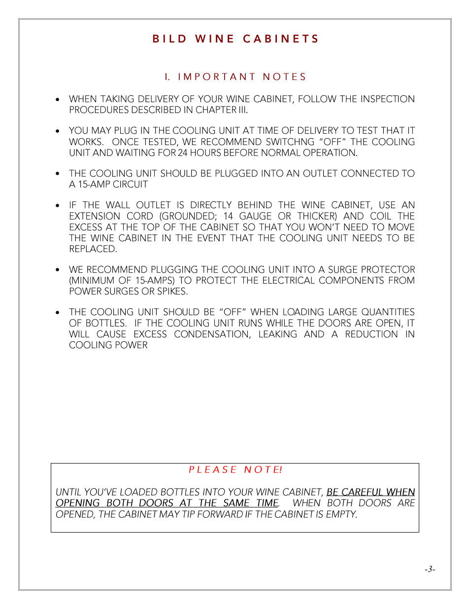 Vintage Cellars LECBILDDARK3000 User Manual | Page 3 / 30