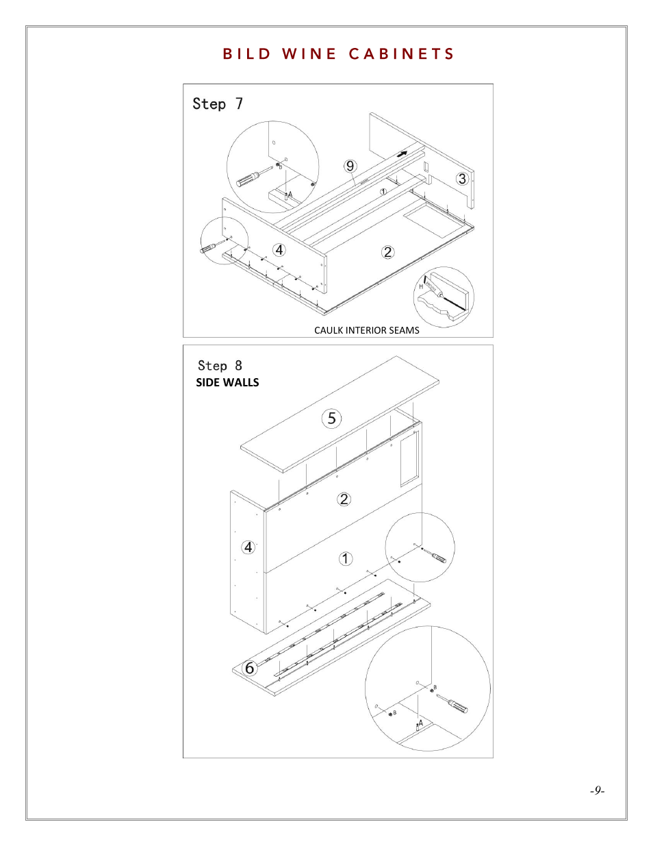 Vintage Cellars LECBILDDARK3000 User Manual | Page 9 / 30